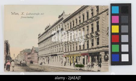 10., Gudrunstraße - con Favoritenhof, cartolina. Sperlings Postkartenverlag (M. M. S.), produttore Foto Stock