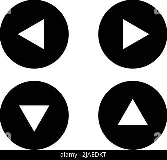 Icona freccia impostata per direzione. Vettore modificabile. Illustrazione Vettoriale