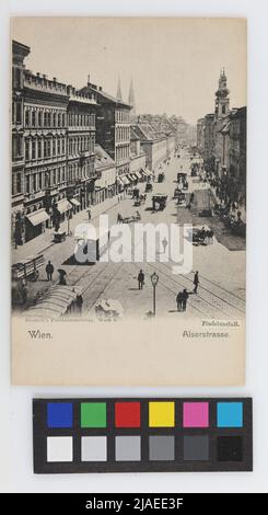 9th, 8th, Alser Straße - vista sul centro città, cartolina. Editore tedesco di cartoline, produttore Foto Stock