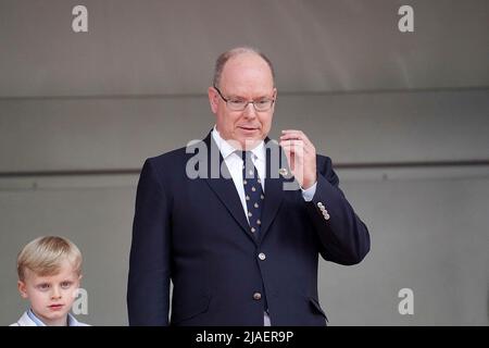29 maggio 2022, circuito di Monaco, Monte Carlo, FORMULA 1 GRAN PREMIO DI MONACO 2022 , nella foto figlio Jacques di Monaco, Alberto II Principe di Monaco Foto Stock
