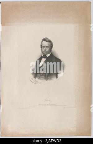 Henle. '. Jakob Henle, anatoma, patologo e medico. Rudolf Hoffmann, litografo, Joh. Haller, stampante, George André Lenoir (1825-1909), casa editrice Foto Stock