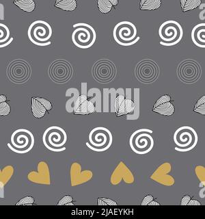 Disegno geometrico astratto su sfondo grigio scuro. Illustrazione Vettoriale