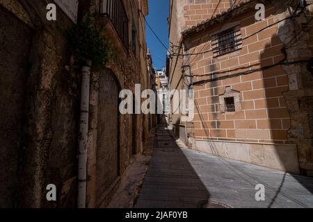 Tarragona è una città costiera della Catalogna (Spagna). È la capitale e la città più grande della contea di Tarragonès, Camp de Tarragona. Foto Stock