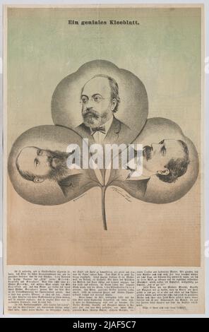 Una brillante foglia di cloverleaf; Brioschi, Kautsky, Burghart (dalla 'Flea'). Theodor Zasche (1862-1922), caricaturista, C. Angerer & Göschl, realizzazione Foto Stock