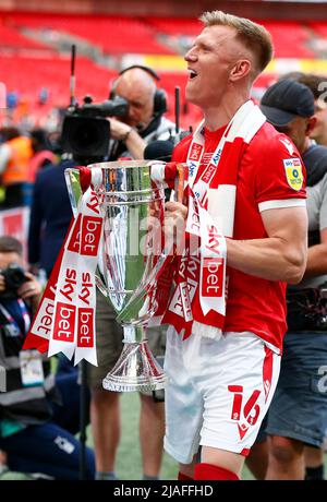 LONDRA, INGHILTERRA - MAGGIO 29:durante il Campionato si gioca -off finale tra Huddersfield Town e Nottingham Forest al Wembley Stadium , Londra, UK 29th Maggio Foto Stock