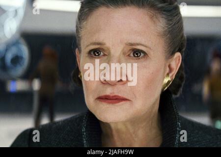 CARRIE FISHER NELLE GUERRE STELLARI: EPISODIO VIII-L'ULTIMO JEDI (2017), DIRETTO DA RIAN JOHNSON. Credit: WALT DISNEY PICTURES/LUCASFILM/Album Foto Stock