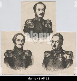 Julius Freiherr contro Minutoli, capo della polizia di Poznan. v. Colomb, k. Prussia. Generale e comandante del corpo dell'Esercito del 5th. Karl (...) '. Julius Rudolph Ottomar Freiherr von Minutoli, capo della polizia di Poznan, Ferdinando agosto di Colomba, tenente generale prussiano, Christian Karl Anton Friedrich Freiherr von Steinäcker, generale prussiano, comandante della fortezza a Poznan Foto Stock