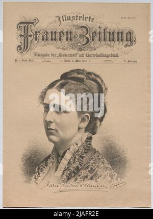 Marie Comtesse a Flandre '. Contessa Marie von Flanders (pagina del titolo di ' Illustrirte Frauen-Zeitung '). August Schubert (1844-1903), artista, C. Angerer & Göschl, realizzazione Foto Stock