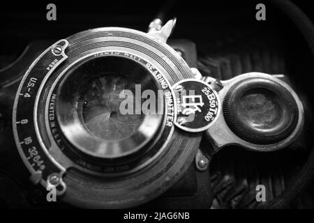 Primo piano della fotocamera da cartolina Kodak vintage Foto Stock