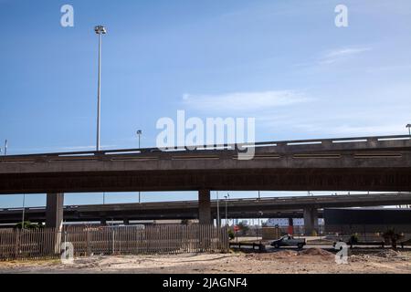 N1 Off Ramp visto da Martin Hammerschlag Way a Foreshore, Città del Capo - Sudafrica Foto Stock