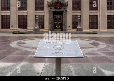 Columbus, Ohio, USA - 27 dicembre 2021: Ingresso al municipio di Columbus, Ohio, USA. Foto Stock