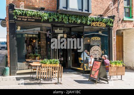 Pizzeria pizza express 1965 High Street Lincoln City 2022 Foto Stock