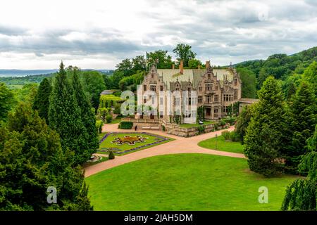 Passeggiata estiva nel bellissimo Parco di Altenstein vicino a Bad Liebenstein - Turingia - Germania Foto Stock