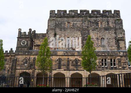 Il castello di Lancaster è un castello medievale ed ex prigione di Lancaster, nella contea inglese del Lancashire. Foto Stock