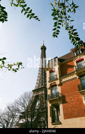 Torre Eiffel Parigi - fotografia analogica Foto Stock