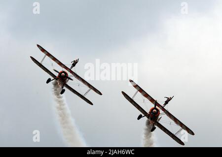 Breitling Wing Walkers al Cosford Air Show. Foto Stock