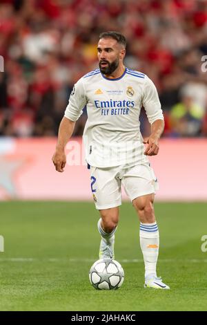 Daniel Carvajal (Real Madrid) Durante la partita della UEFA Champions League tra Liverpool 0-1 Real Madrid allo Stade de France il 28 maggio 2022 a Parigi, Francia. (Foto di Maurizio Borsari/AFLO) Foto Stock