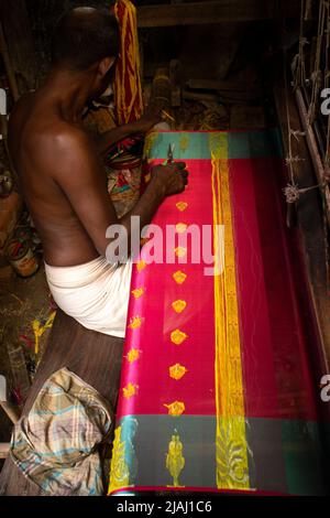 Tessitori del Bangladesh 004 Foto Stock
