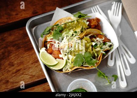Tacos di pesce Foto Stock