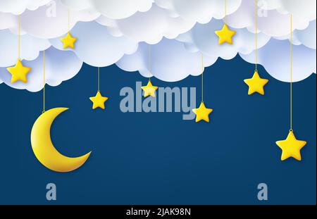 3D Ramadan Kareem Horizontal sale Header Illustrazione Vettoriale