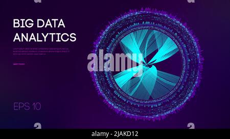 Blockchain trasferimento satellite future comunicazioni vettore background. Il mondo del cloud tecnologico. Concetto di tecnologia della rete Globe. Illustrazione Vettoriale