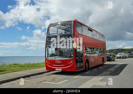 A trasporto per Cornwall autobus n. 72 a Hannafore Point, West Looe Cornwall. Foto Stock