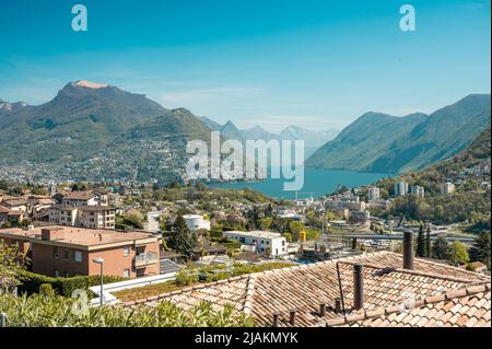 Chiesa Chiesa Parrocchiale di Sant'Abbondio in collina d'Oro in Ticino Foto Stock