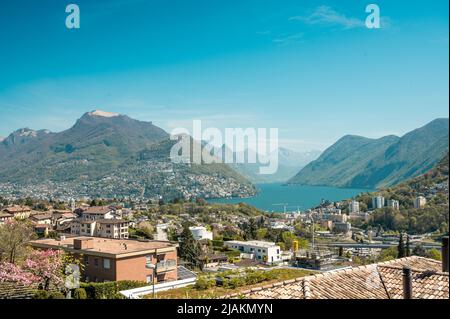 Chiesa Chiesa Parrocchiale di Sant'Abbondio in collina d'Oro in Ticino Foto Stock