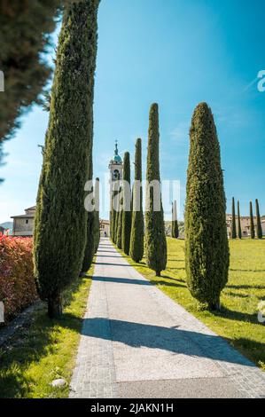 Chiesa Chiesa Parrocchiale di Sant'Abbondio in collina d'Oro in Ticino Foto Stock