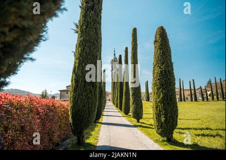 Chiesa Chiesa Parrocchiale di Sant'Abbondio in collina d'Oro in Ticino Foto Stock