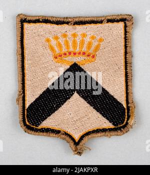 Distintivo onorario del reggimento di artiglieria Light Anti Aircraft 1st dell'etichetta sconosciuta Armored Division 1st Foto Stock
