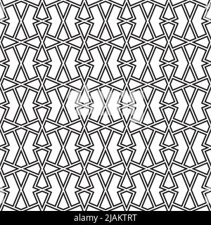 Ornamento geometrico senza cuciture basato sull'arte islamica tradizionale  Linee di colore nero. Ottimo design per tessuti, tessuti, copertine, carta  da imballaggio, sfondo Immagine e Vettoriale - Alamy