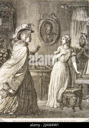 Illustrazione della foto della fine del 18th secolo di Józef Ignacy Kraszewski dal titolo Enstrust secondo il disegno di Wojciech Gerson. Cleastle from Tygodnik Ilustrowany 1863 (2) 421 Unknown, Gerson, Wojciech (1831 1901) Foto Stock