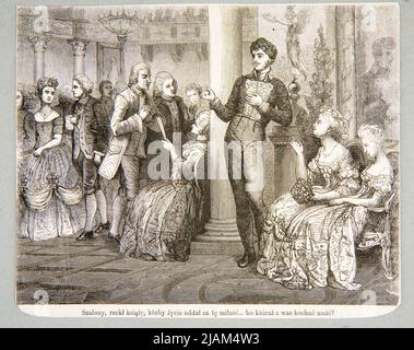 Illustrazione della foto della fine del 18th secolo di Józef Ignacy Kraszewski dal titolo Enstrust secondo il disegno di Wojciech Gerson. Cleastle from Tygodnik Ilustrowany 1863 (2) 413 Unknown, Gerson, Wojciech (1831 1901) Foto Stock