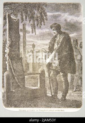 Illustrazione della foto della fine del 18th secolo di Józef Ignacy Kraszewski dal titolo Enstrust secondo il disegno di Wojciech Gerson. Cleastle from Tygodnik Ilustrowany 1863 (2) 424 Unknown, Gerson, Wojciech (1831 1901) Foto Stock