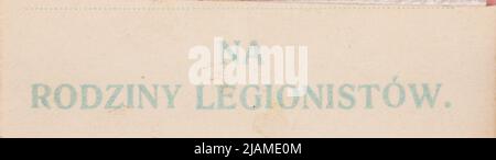 Badge del collezionista di carta per le famiglie dei legionari” Ufficio Centrale degli Editori del Supremo Comitato Nazionale, la Union Printing House di Cracovia Foto Stock