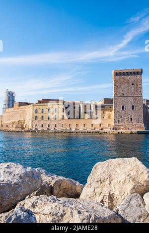 LE VIEUX PORT E LE FORT ST JEAN Foto Stock