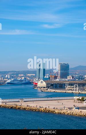 LES TOURS CGM ET LA MARSEILLAISE, LA JOLIETTE MARSEILLE PACA Foto Stock