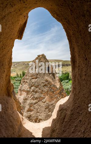 Camini delle fate nel Monastero di Selime in Cappadocia Foto Stock