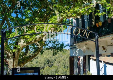 Village de la Treille, Restaurent le Cigalon, Marsiglia Francia Paca 13 Foto Stock