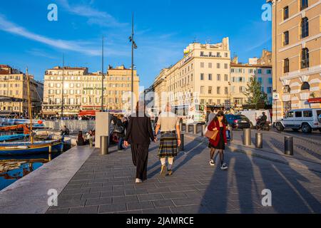 Vieux Port de Marseille Provence France Paca 13 Foto Stock