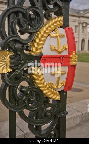 Porta all'ingresso del parco Greenwich e del Royal Observatory di Londra, Inghilterra, Regno Unito Foto Stock