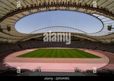 Khalifa International Stadium - l'arena da 40.000 posti è il più antico dei 8 stadi che ospiterà partite alla Coppa del mondo FIFA Qatar 2022. Foto Stock