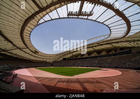 Khalifa International Stadium - l'arena da 40.000 posti è il più antico dei 8 stadi che ospiterà partite alla Coppa del mondo FIFA Qatar 2022. Foto Stock