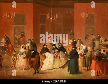 Tema del Carnevale veneziano – Gambling House (il Ridotto) sconosciuto Foto Stock