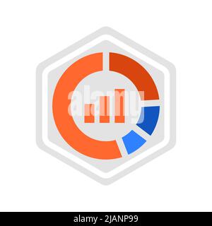 Icona esagonale infografica cerchio Illustrazione Vettoriale