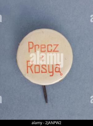 Badge patriottico con l'iscrizione in basso con etichetta Rosa Unknown Foto Stock