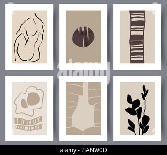 Poster astratti di arte moderna per la stampa Illustrazione Vettoriale