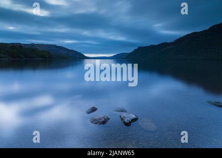 Il Blue Hour Ullswater Foto Stock