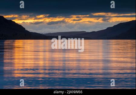 Sunrise Glencoyne Bay Ullswater Foto Stock